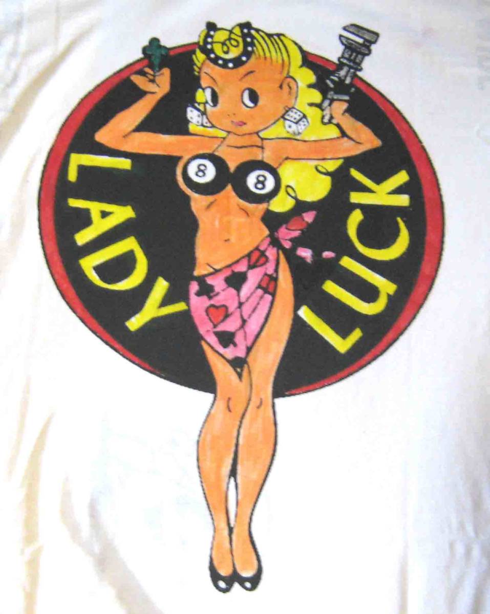 LADY LUCK レディ・ラック ★ 白Tシャツ M~3Lサイズまで拍卖