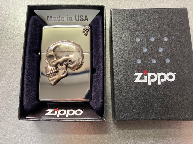 Zippo H.P.C. W/純銀ラージスカル & 純銀スモールスカル未使用品!拍卖