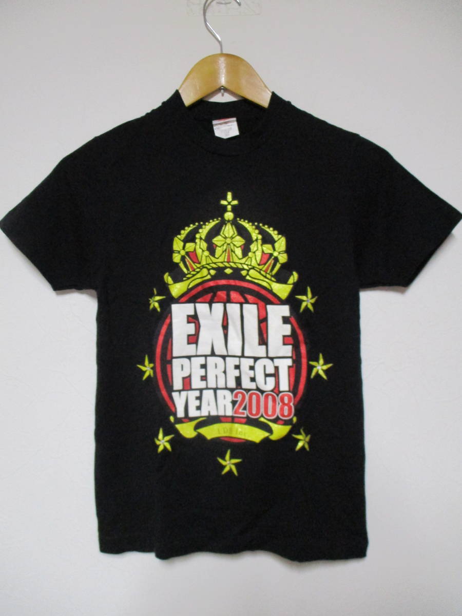 EXILE エグザイル 2008 パーフェクトイヤー Tシャツ 黒 XSサイズ拍卖