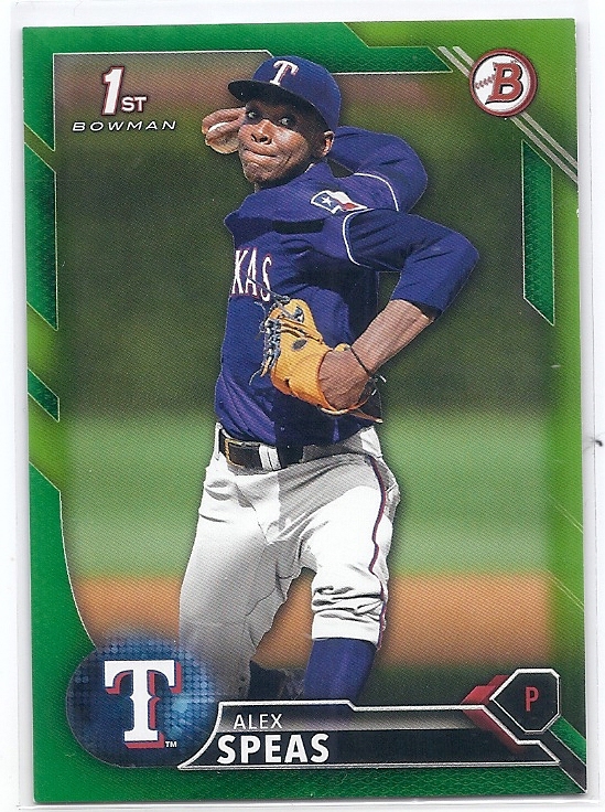 2016 Bowman Draft Alex Speas Green /99拍卖