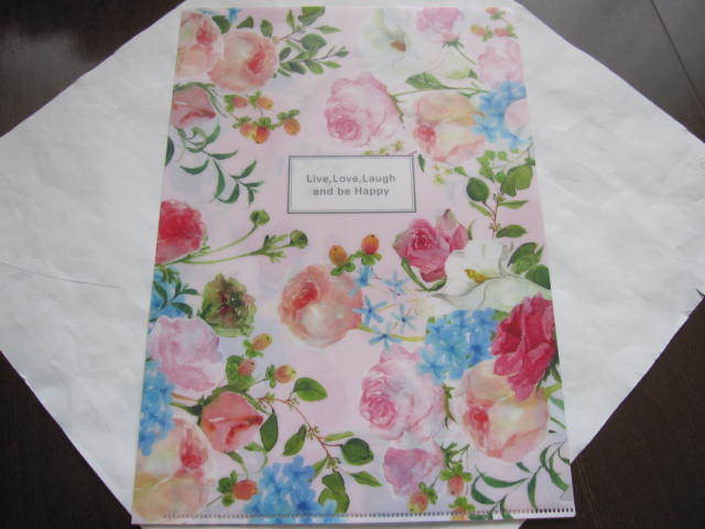 新品 未使用 ゼクシィ クリアファイル A4サイズ 花柄 薔薇 フラワー柄 文房具 完売品拍卖