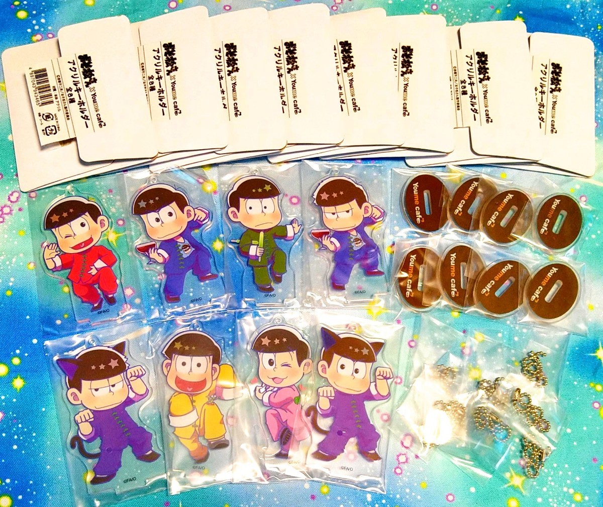 おそ松さん Youme cafe 限定品 アクリルスタンド おそ松 カラ松 チョロ松 一松 十四松 トド松 全8種 コンプリート シークレット 台湾 香港拍卖
