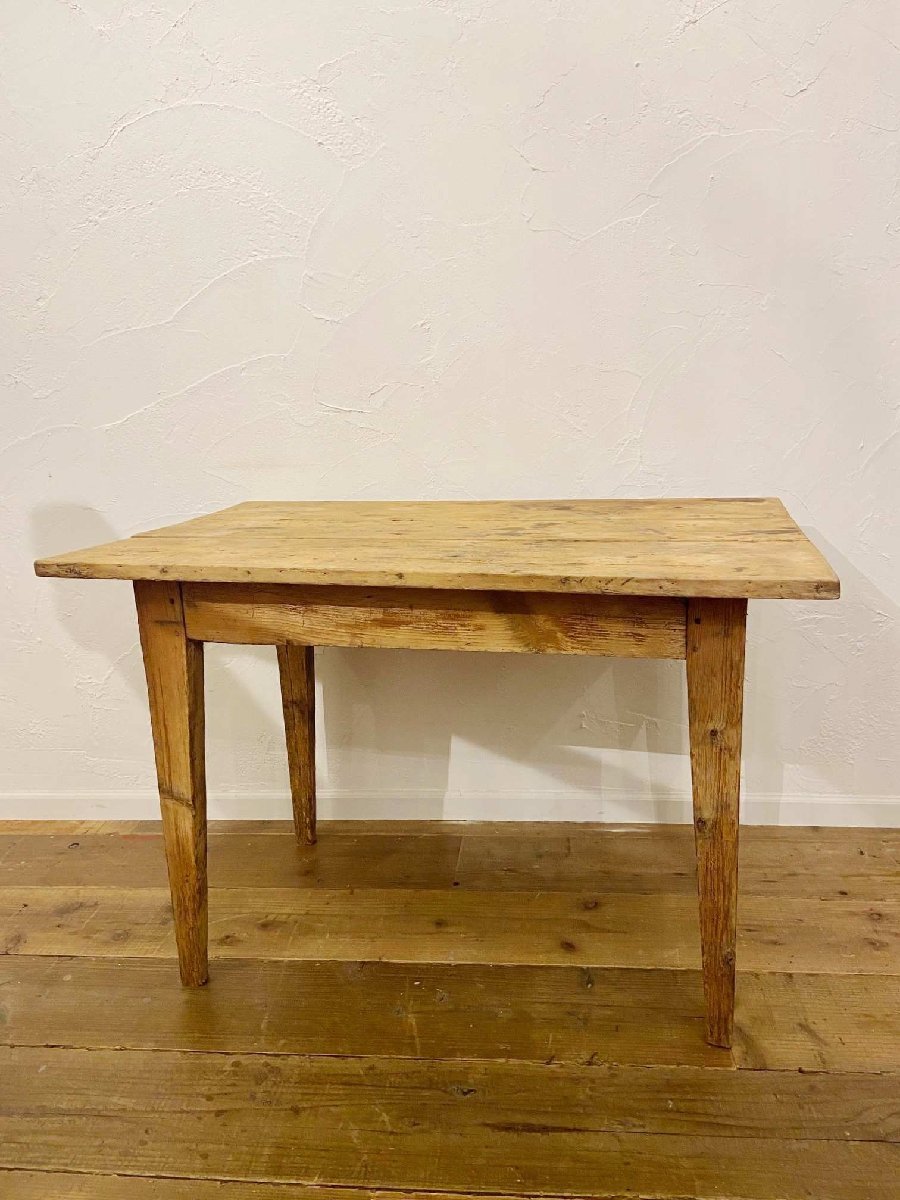 フランス ヴィンテージ テーブル 作業台 ワークテーブル 飾り棚 店舗什器 店舗備品 インテリア ディスプレイ 家具 机【9305】拍卖