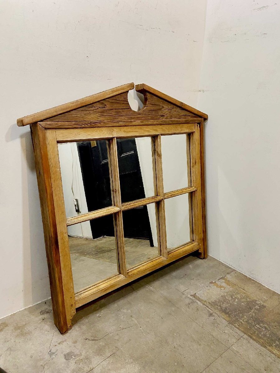 フランス ヴィンテージ 鏡 ウォールミラー インテリア 店舗什器 店舗備品 ディスプレイ アンティーク 雑貨 ウォールデコ【9399】拍卖