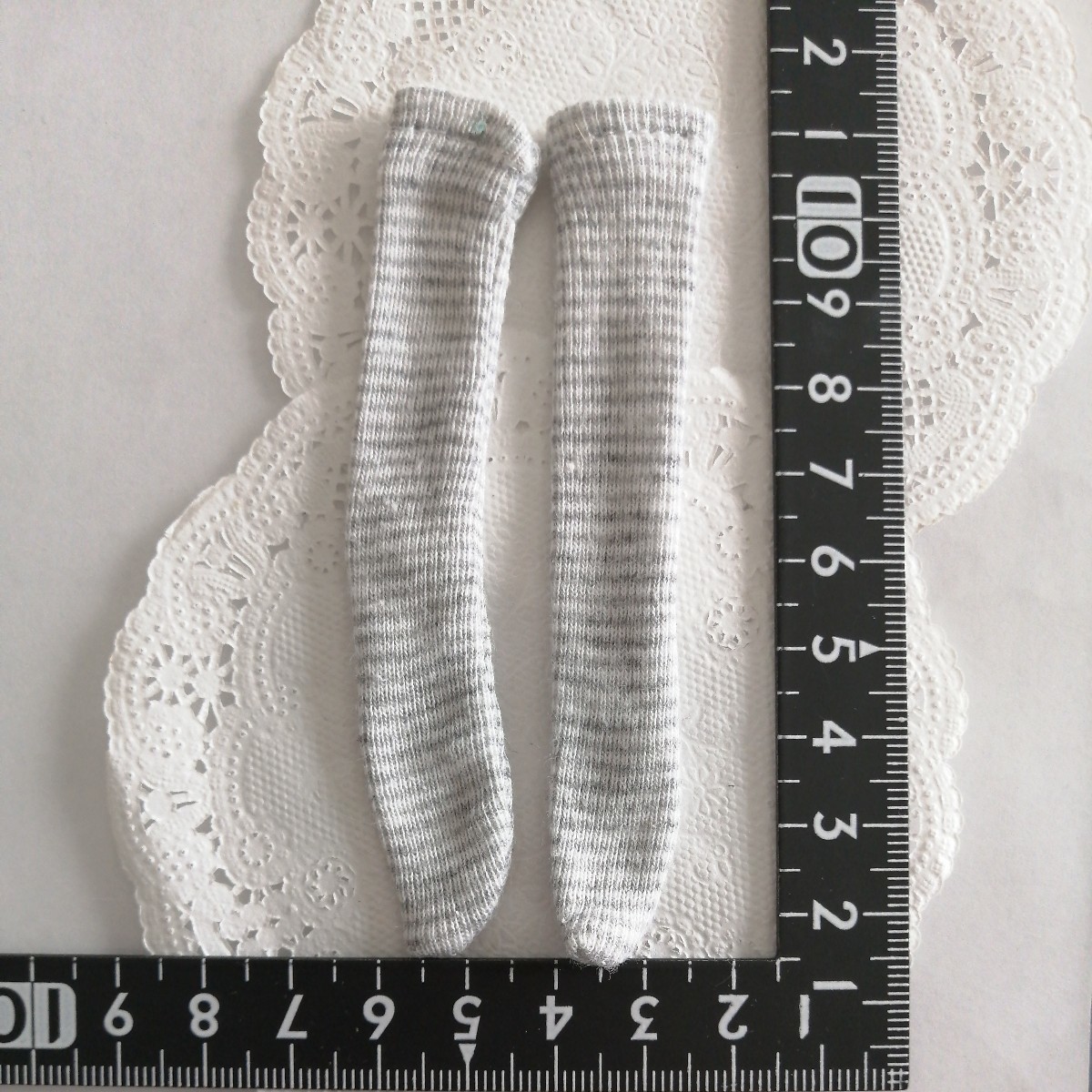 tia*゜☆ ドール用 ソックス 靴下 グレー ニーハイソックス momoko ジェニー ハッシュタグリカちゃん サイズ 1/6ドール ハイソックス拍卖