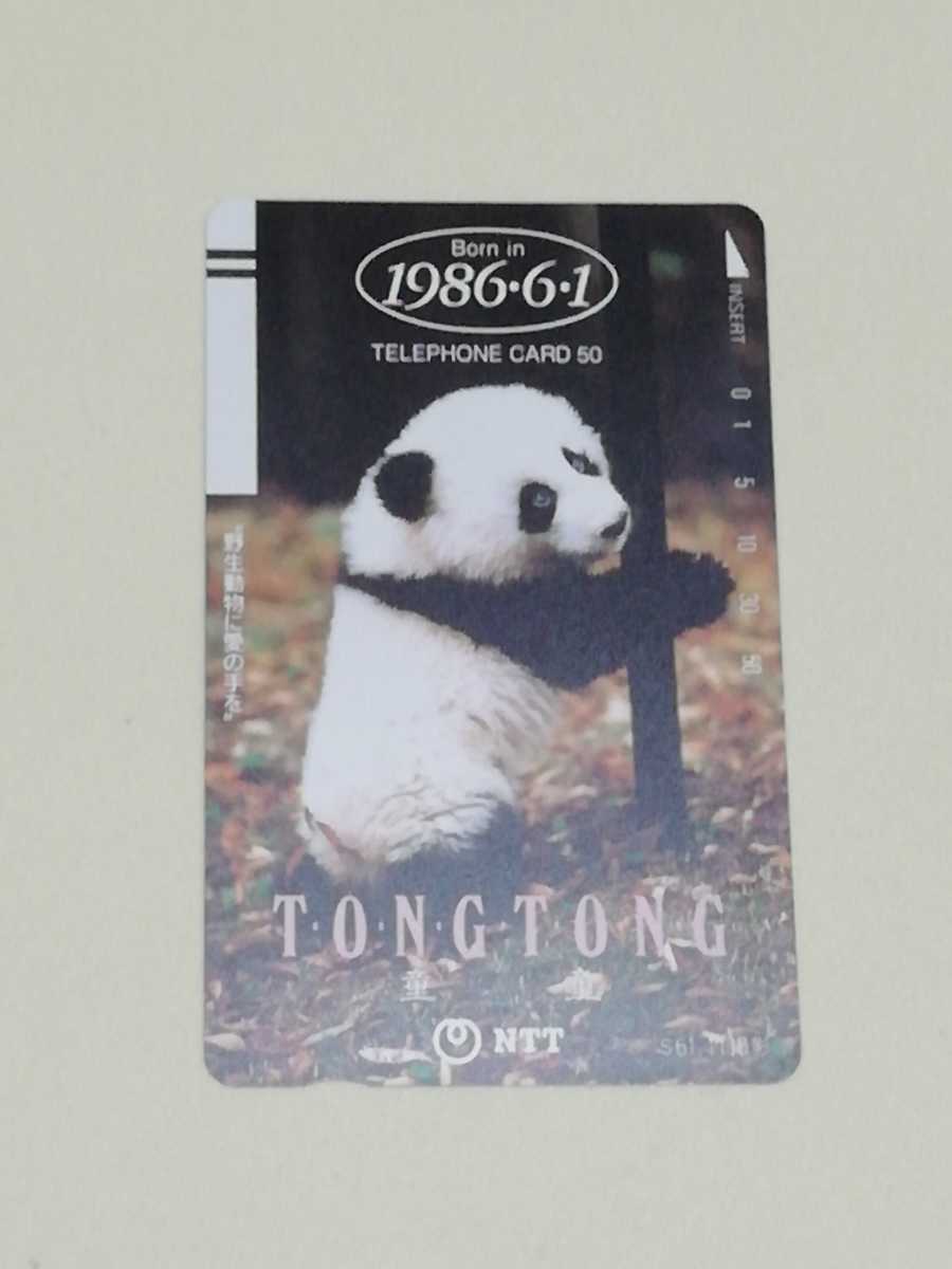 即決、未使用テレホンカード50度数 『パンダ トントン』拍卖