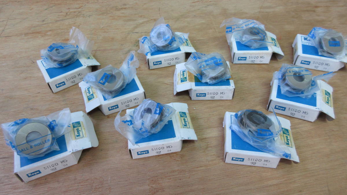 長期在庫処分未使用品 KOYOベアリング 51100 10個組 単式スラスト玉軸受拍卖