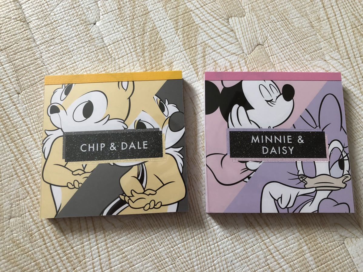 ディズニー ミニー デイジー チップ&デール メモ2冊セット 未使用 メモ帳 拍卖
