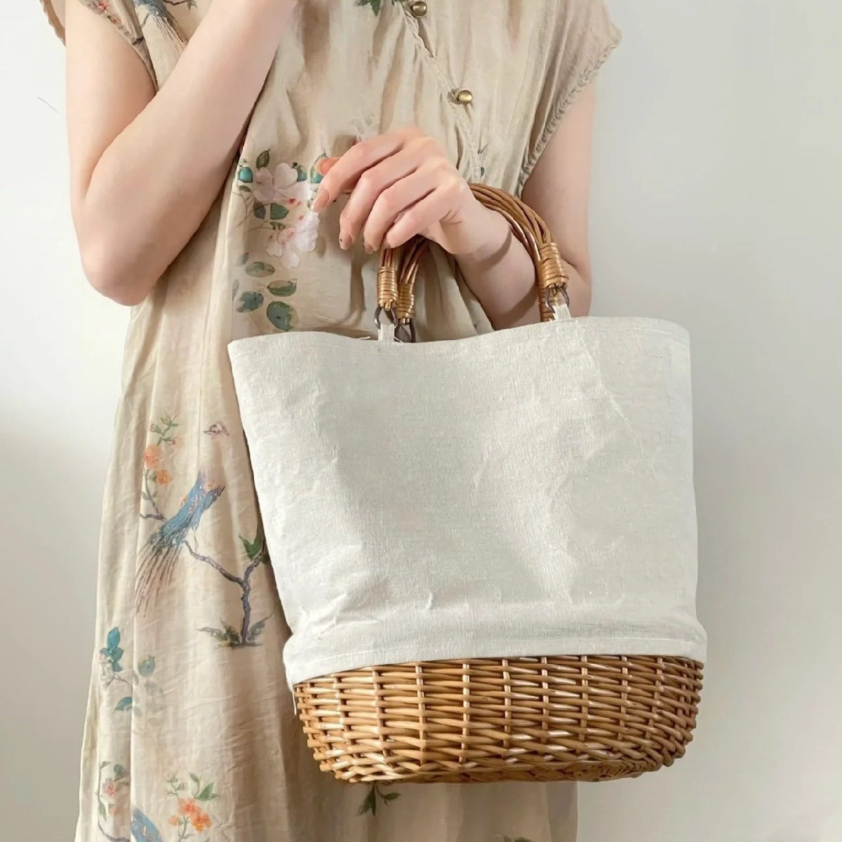 ZPT264☆新品かごバッグ 手編み インポートマリンバッグ サマー 籠編み 籠 カゴ マカフィー 帆布バッグ フィッシュバッグ トゥモローラン拍卖