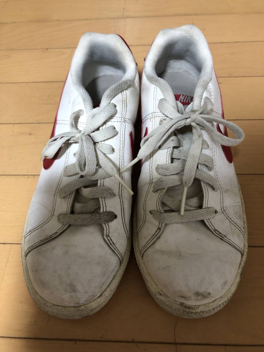 ナイキ★スニーカー★25センチ★赤&白拍卖