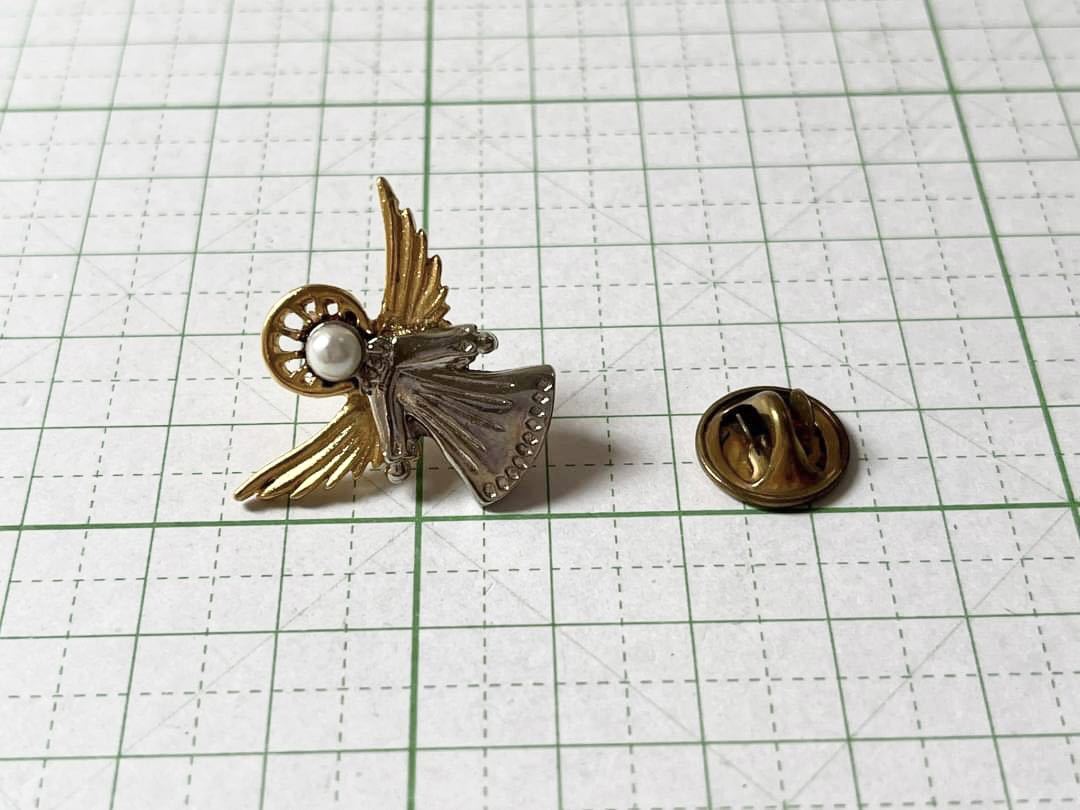 K ★レア★ 美品 海外製 刻印あり ブローチ ☆580 送料185円〜 アンティーク ビンテージ拍卖