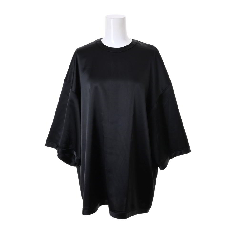 ENFOLD ミッションサテン Tシャツ 38 ブラック エンフォルド KL4CAHBC95拍卖