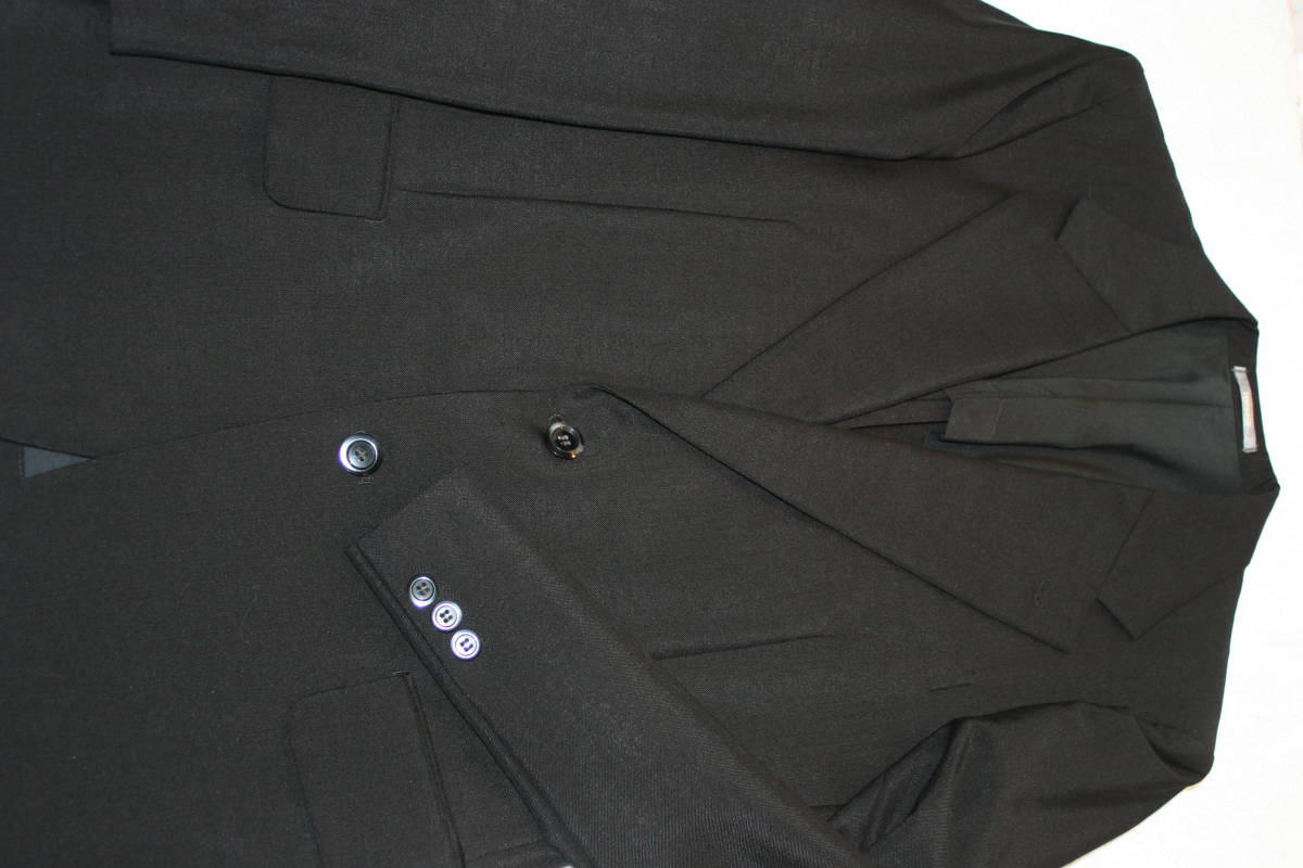 ★J-57 HAWKEYE 2釦  ジャケット 色黒 サイズ YA5 ぐらい ★ 春夏秋冬 ビジネスに 結婚式に フォ-マルに ジャケット拍卖