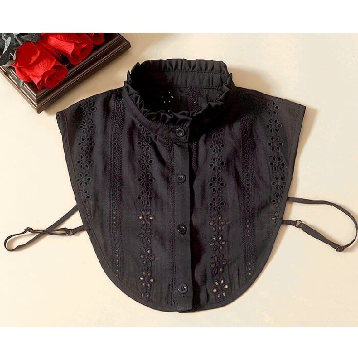 つけ襟 付け襟 レース フリル ハイネック 可愛い レディース シャツ ツケエリ ブラック 女性 かわいい エリ 襟 スタンドカラー aa456a3拍卖