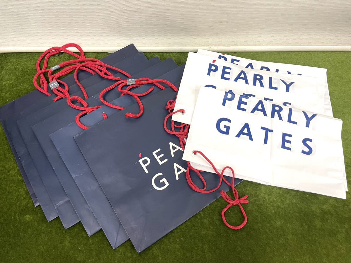 ★☆ PEARLY GATES/パーリーゲイツ 手提げ紙袋/巾着袋/ポリ袋 ショッパー 9枚セット拍卖