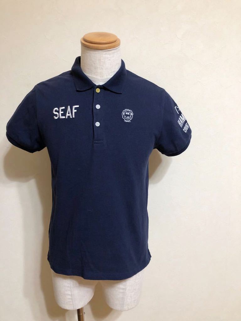 世田谷ベース 10563 SEAF HAMMER COUNTRY CLUB 鹿の子 ポロシャツ トップス ネイビー 2532001 所ジョージ拍卖