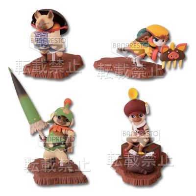 一番くじ モンスターハンター4 K賞 カードスタンドフィギュア 全4種セット拍卖