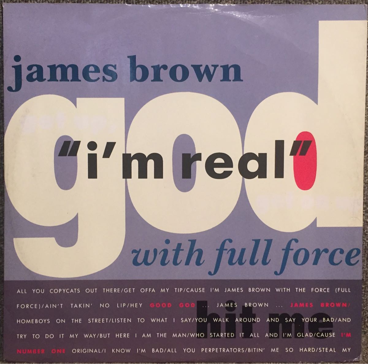 【UK盤/Funk/即決/12】James Brown - With Full Force I'm Real / 試聴検品済拍卖