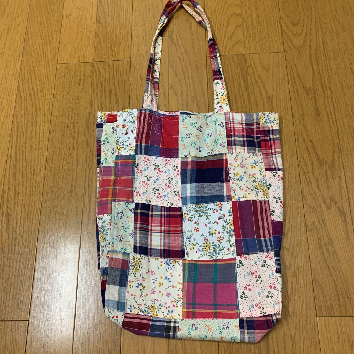 トートバッグ★エコバッグ ★パッチワーク柄★チェック★花柄★拍卖