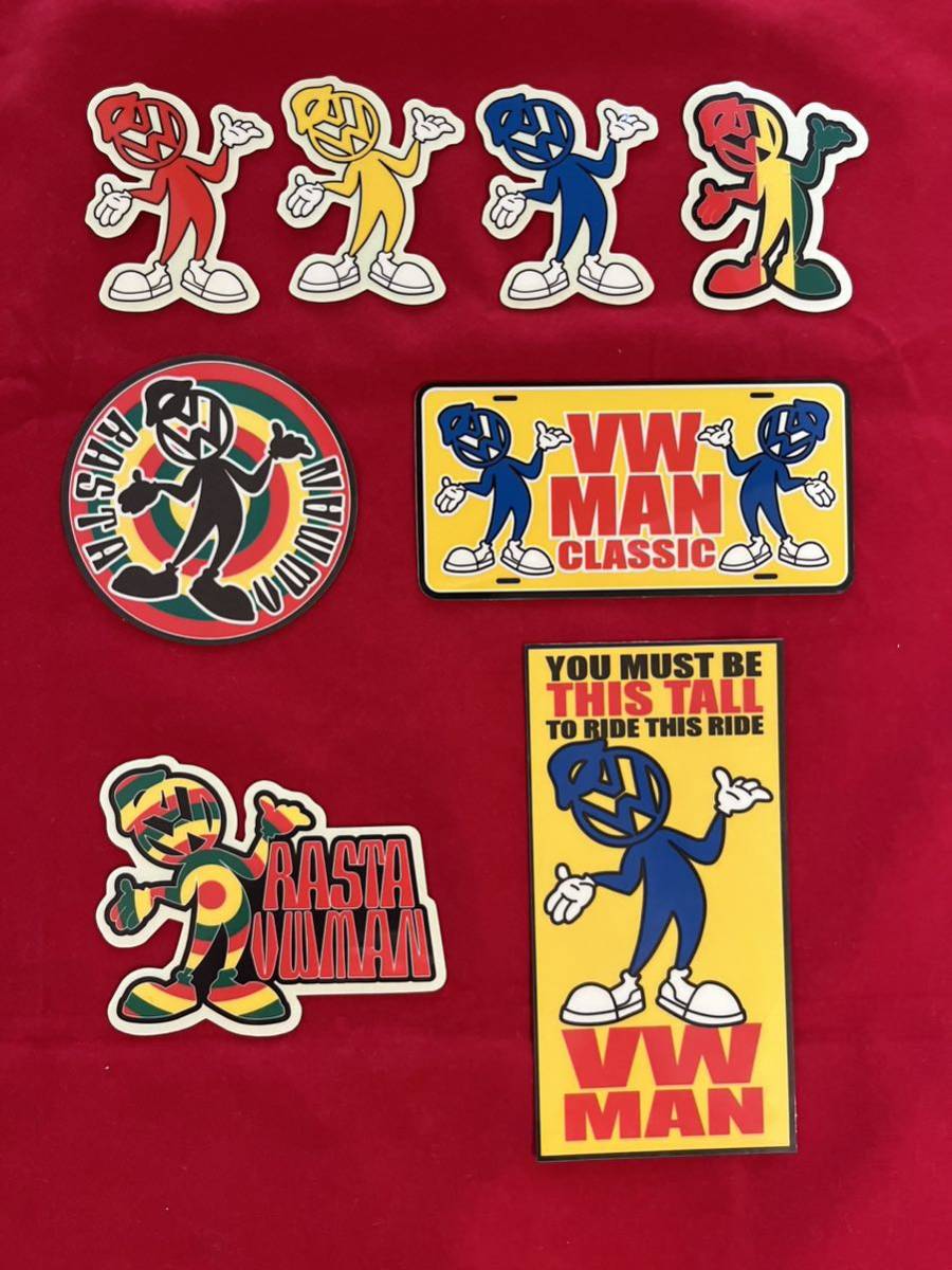 ②★送料無料★VW MAN ステッカー 8枚セット デカール シール 空冷 ビートル VOLKS WAGEN フォルクスワーゲン ワーゲンバス アメリカン雑貨拍卖