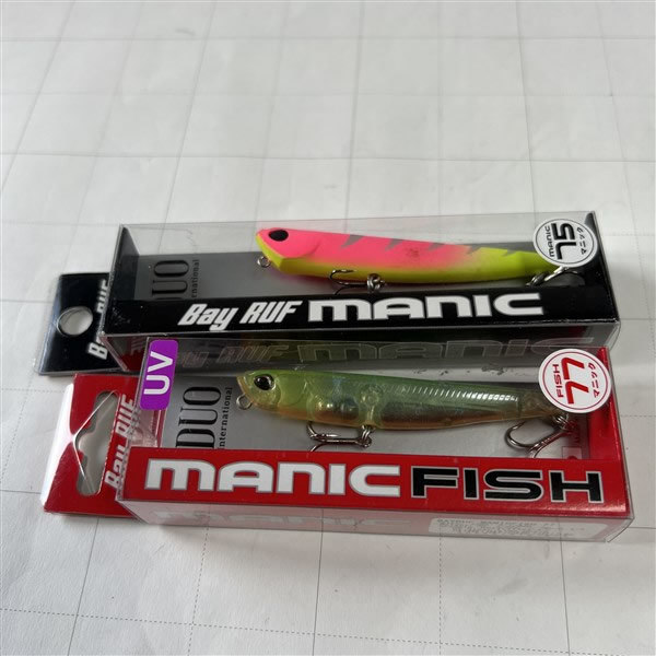 BayRUFベイルーフ MANIC 2個セット 75マットピンクギーゴ FISH77 UVクリアライムチャート 新品 シーバス シンキング ルアー 定形外送料無料拍卖