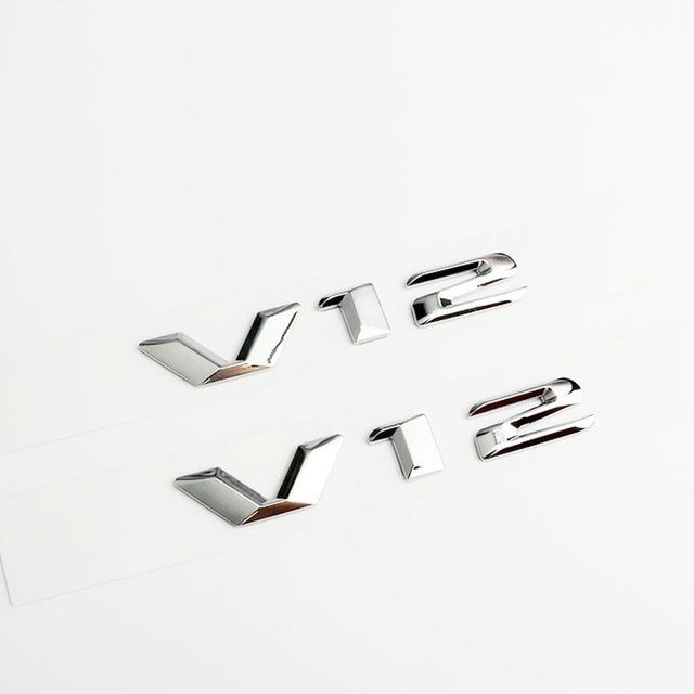 2枚です V12 ステッカーメルセデスベンツマイバッハ S460 S580 S600 GLS480 GLS580 GLS600 エンジンエンジンテールマーク文字ステッカー拍卖