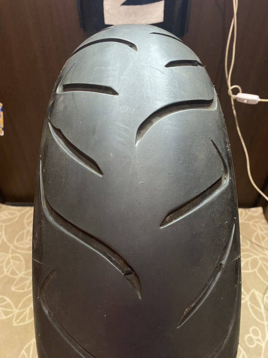 中古MCタイヤ DUNLOP SPORTMAX D222 180/55ZR17 ダンロップ スポーツマックス 180 55 17 2418 K3741拍卖