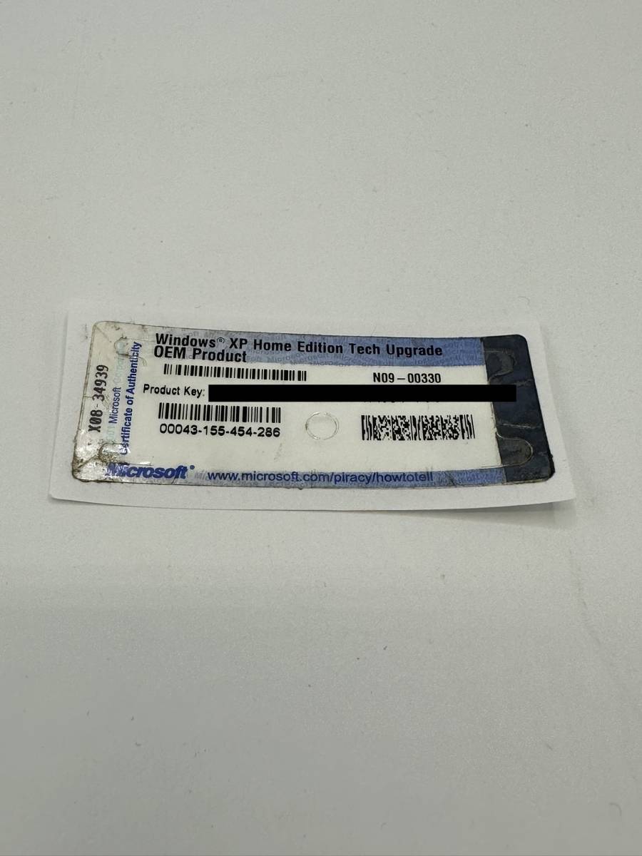 【送料込み】 Microsoft Windows XP Home Edition Tech Upgrade OEM プロダクトキーシール アップグレード拍卖
