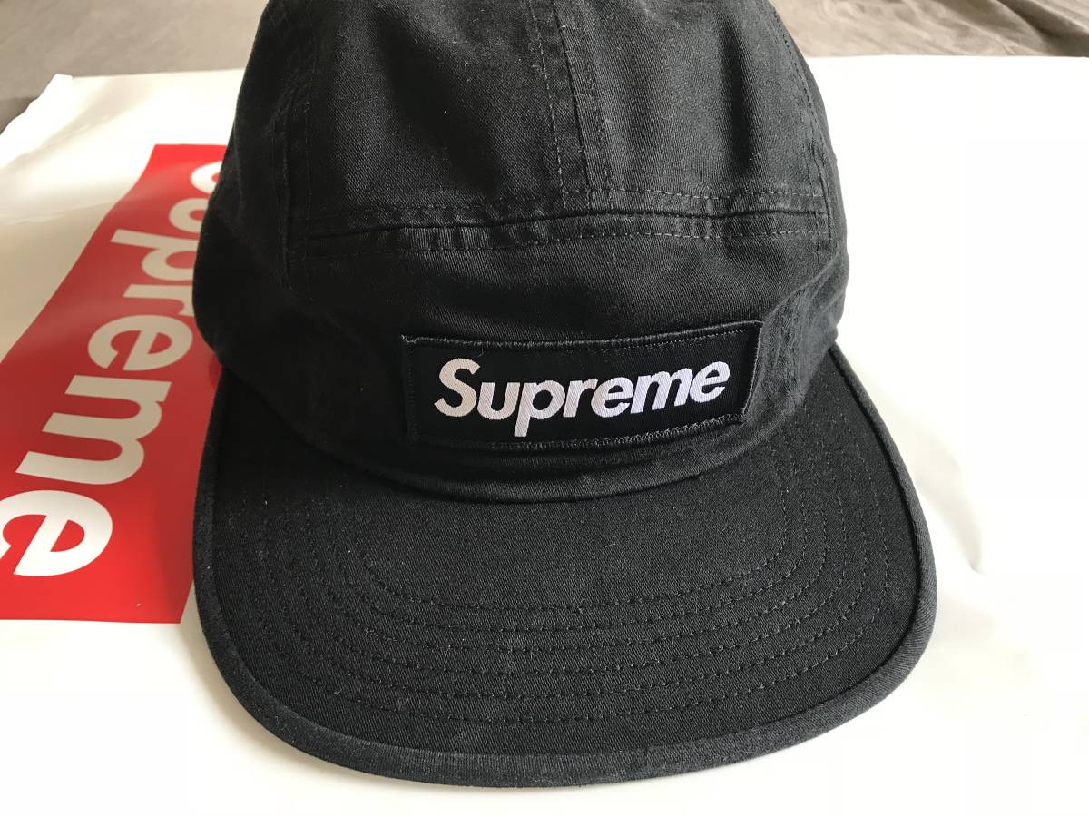 新品 未使用 国内正規品 ◆ Surpreme 18ss Military Camp Cap Black/黒 ◆ 半タグ付 代官山店舗購入商品拍卖