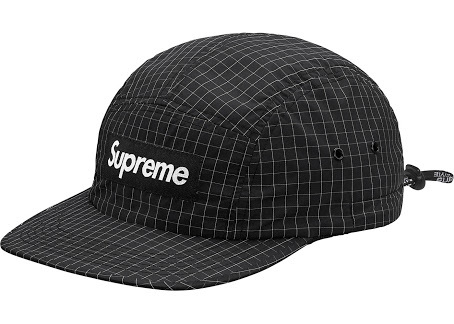 新品 未使用 国内正規品 ◆ Supreme Contrast Ripstop Camp Cap Black/黒 ◆ 18ss Week17 Supreme拍卖