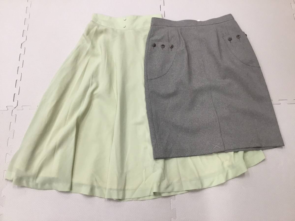 (M)FS-AS 新品【レディース スカート】サイズ アソート 2枚/グリーン系/チャコール系/CORRSE/ロングスカート/セミタイト/日本製拍卖