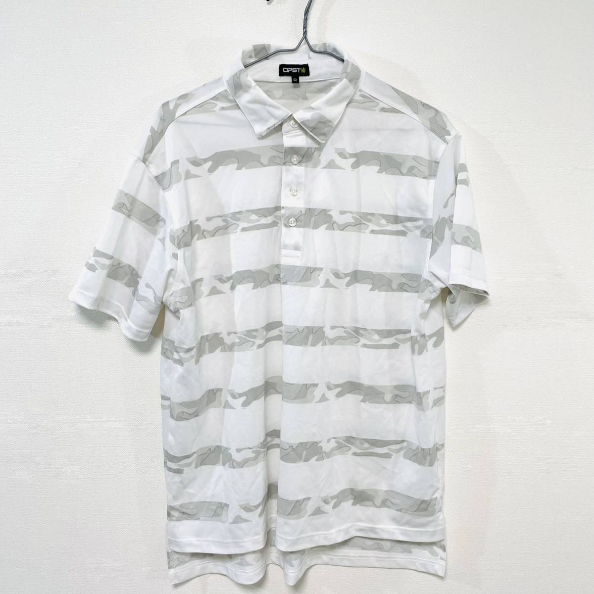 ★良品★OPST オプスト ゴルフシャツ ポロシャツ メンズO 迷彩柄 カモフラージュ柄 吸汗速乾拍卖