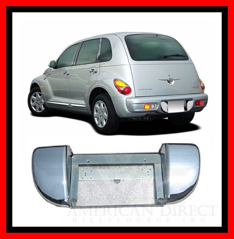 【激安/クローム】01-05y クライスラー PTクルーザー リア ライセンス フレーム カバー バンパー メッキ バック ナンバー拍卖