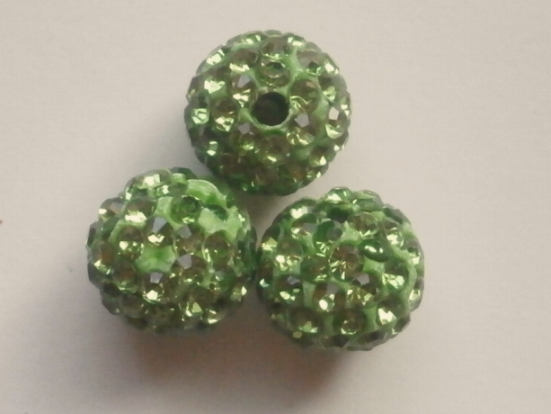 ラインストーン付★ラウンド★10mm★ペリドット拍卖