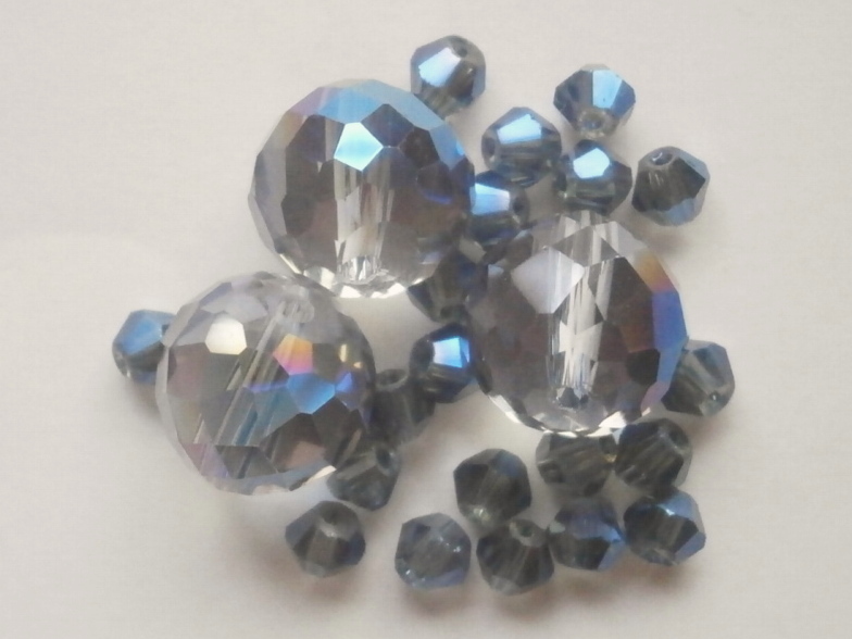 ガラスビーズ★多面カット★モリオン系★5拍卖