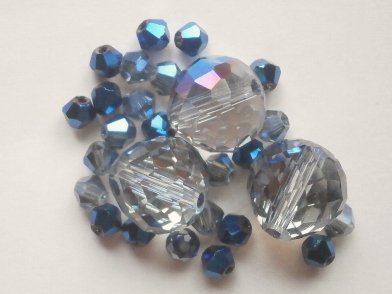 ガラスビーズ★多面カット★モリオン系★E拍卖