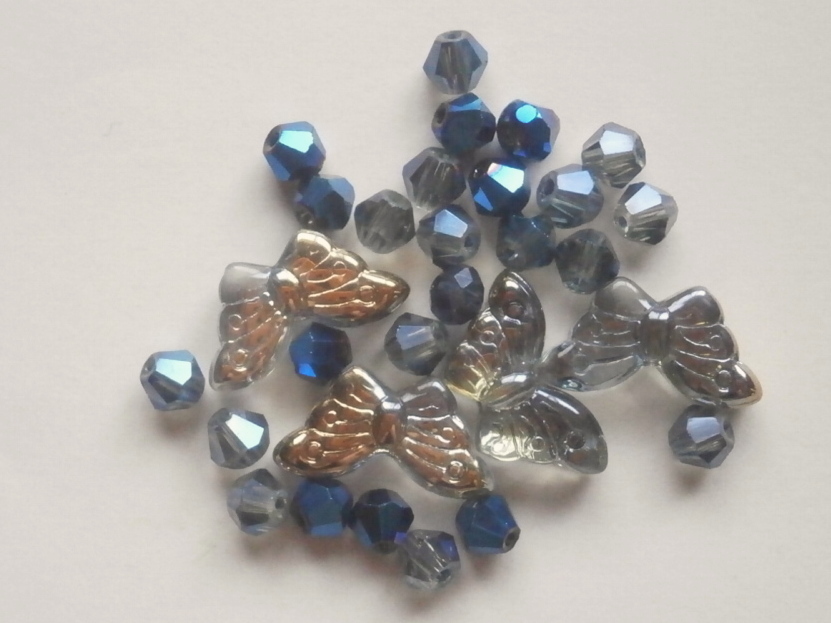 ガラスビーズ★蝶々★タイプ B★モリオン系★e拍卖