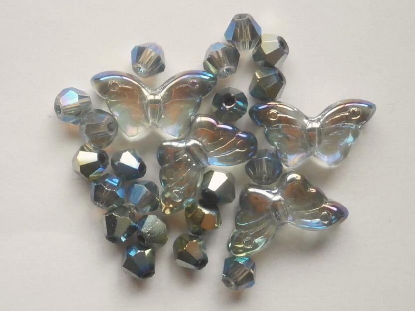 ガラスビーズ★蝶々★タイプ B★モスグリーン系★B拍卖