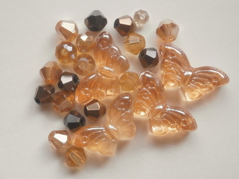 ガラスビーズ★蝶々★タイプ B★ブラウン系★②拍卖