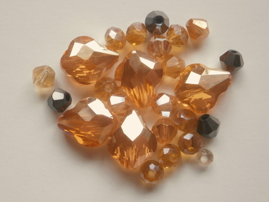 ガラスビーズ★ドロップ★ブラウン系★C拍卖