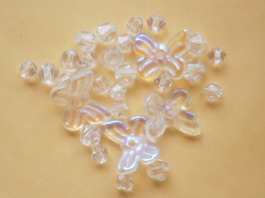 ガラスビーズ★蝶々★タイプ A★クリア系★ g拍卖