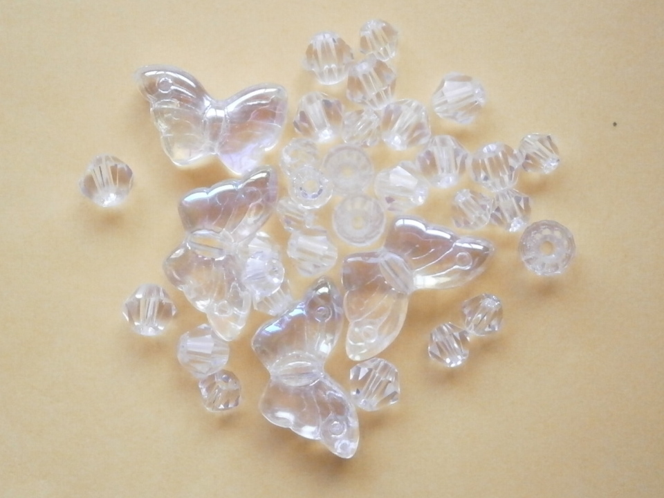 ガラスビーズ★蝶々★タイプ B★オーロラ系★B拍卖