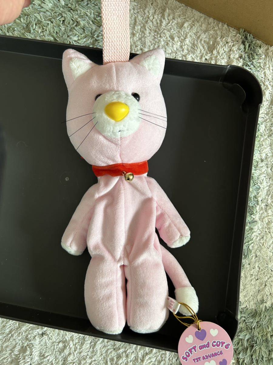 【可愛い】猫 キャット 実は小物入れ カバン お出かけ ワンポイント ピンク ぬいぐるみ拍卖