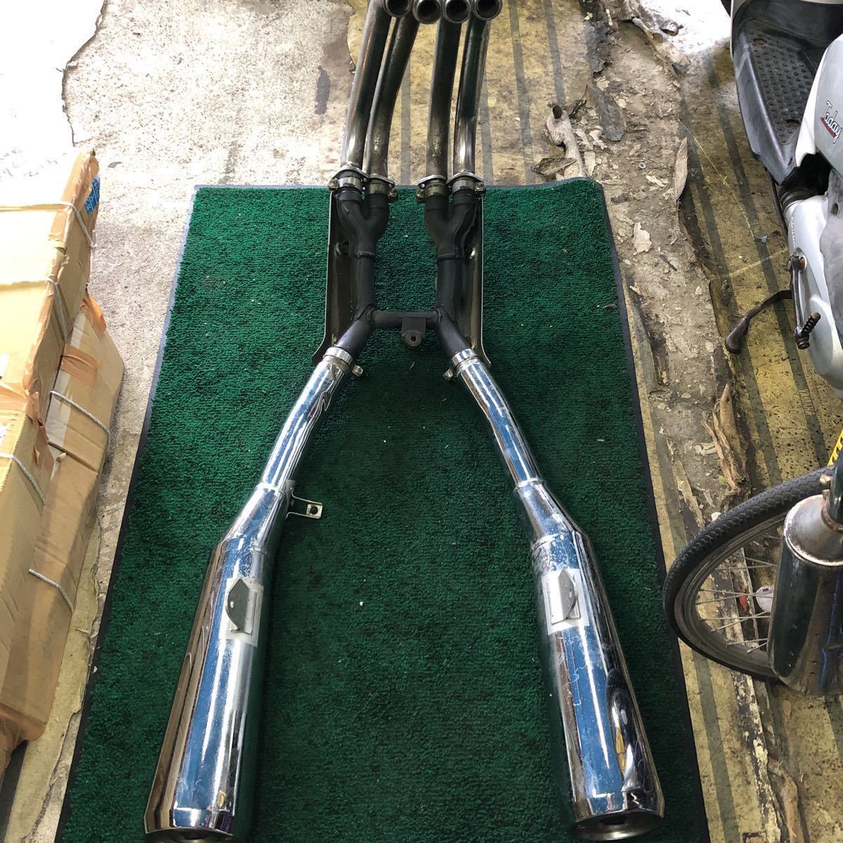 スズキ純正エキパイマフラー.GSX1400.ハヤブサ.隼.42F0.フルエキ.2本出し、拍卖