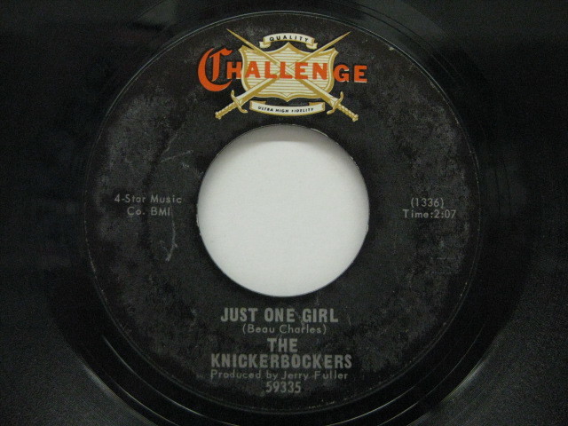 KNICKERBOCKERS-Just One Girl / Chapel In The Fields拍卖