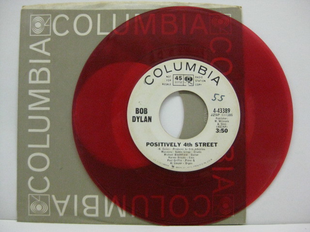 BOB DYLAN-Positively 4th Street (US Promo Red Vinyl 7+CS)拍卖