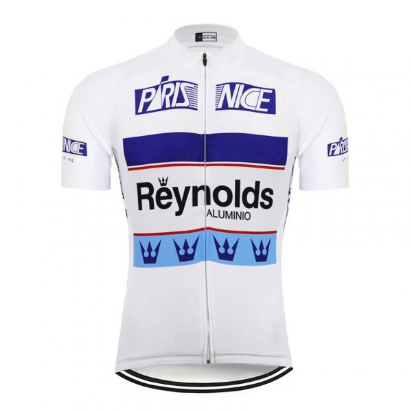 新品 サイクルジャージ Lサイズ レトロデザイン No108 スペイン フルジップ 半袖 ウェア メンズ サイクリング スポーツ MTB ロードバイク拍卖