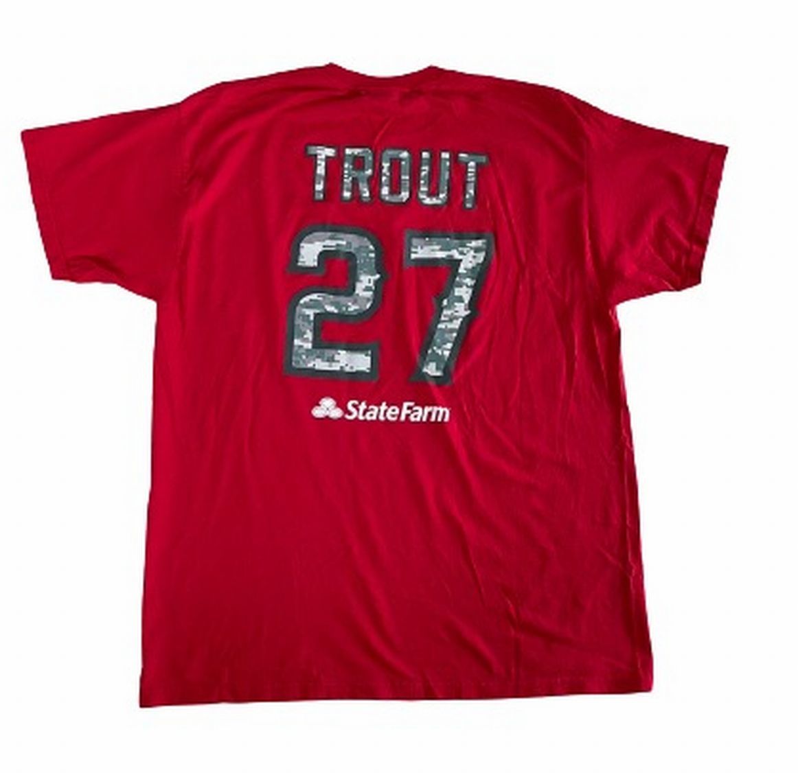 【激レア】エンゼルス マイク・トラウト スタジアム限定配布 カモ ナンバーTシャツ USサイズXL拍卖