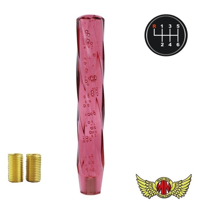 MADMAX トラック用品 ツイスト シフトノブ 泡 300mm レッド UD ファインコンドル用/変換アダプター付【送料800円】拍卖