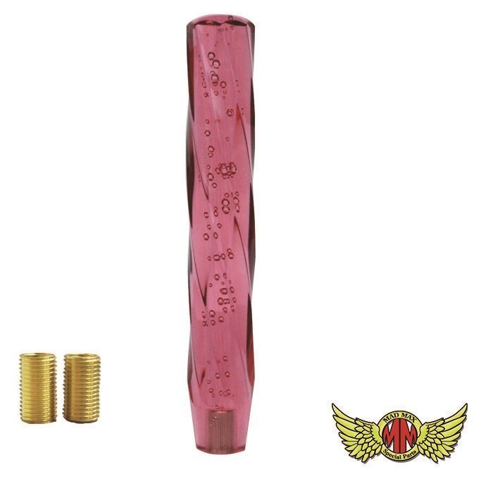 MADMAX トラック用品 ツイスト シフトノブ 泡 300mm レッド 12x1.25/変換アダプター付 10x1.25 8x1.25【送料800円】拍卖